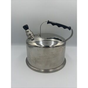 LIFETIME COOKWARE Tea Kettle 2 Quart 18-8 Stainless Steel MCM Vintage